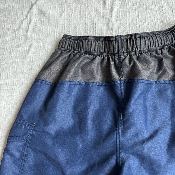 Speedo Mens Swim Trunks Blue Gray Shorts SZ M - Picture 9 of 14